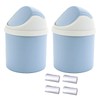 Sicheii 2Pcs Desktop Trash Can with Swing Lid & 120