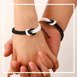 PDTU Gifts for Soulmate Girlfriend To My Love Knot Bracelet Presents for Women Men│Pinky Promise Bracelets Valentine's Day Anniversary Christmas Gifts