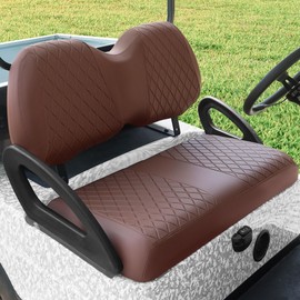 TakeLook - Club Car Precedent Seat Covers, Golf Cart Seat Covers for Club Car Precedent OEM Ordinary Seat,Thick Vinyl Leather Comfortable/Easy to Clean/Anti-Scratch/Anti-Fading/Easy to Install