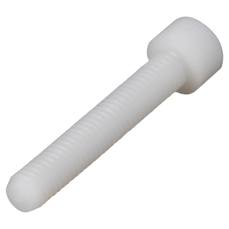 Nylon PA66 Plastic White Color Metric Knurled Hex Socket Head