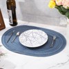sourcing map 6pcs Oval Braided Placemats 20" Non-Slip Oval Table