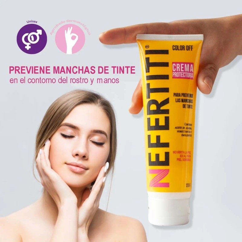 Crema Protectora Para Prevenir Manchas De Tinte Nefertiti