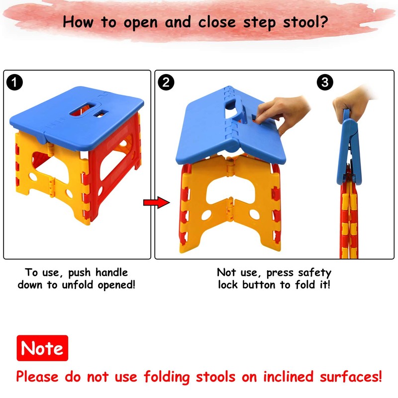 Kids Folding Step Stool for Toddlers Bathroom Sink – Safety