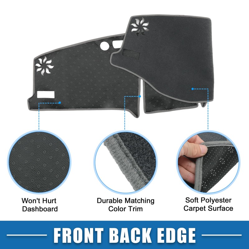 A ABSOPRO Car Dashboard Cover Mat Center Console Interior Trim