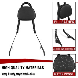 Detachable Backrest Sissy Bar Replacement for Yamaha Stryker XVS1300 XVS 1300 2011-2019 Motorcycle Passenger Backrest(without luggage rack)