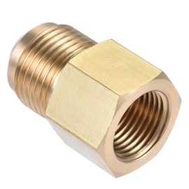 MACHSWON Messing-Rohrverschraubung, 1/2 SAE-Außengewinde, 3/8 SAE-Innengewinde, Schlauchadapter Schlauchverbinder für Klimaanlagen-Kühlung, 1 Stück