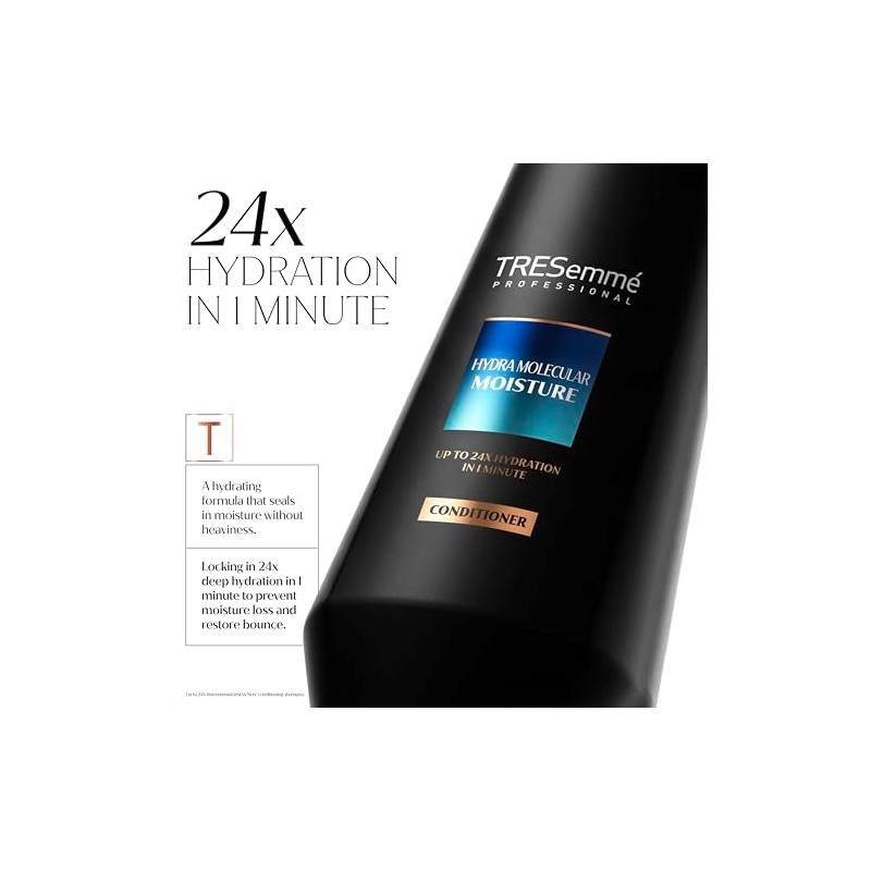 TRESemme Hydra Molecular Moisture Conditioner delivers a salon-sculpted look for