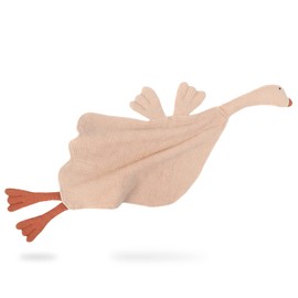 lulumoon Goose Security Blanket: Muslin Lovey for Babies Travel & Daycare - Skin-Friendly Snuggle Toy for Self-Soothe