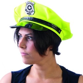HMS Blacklike Police Hat, NEON Green, one Size