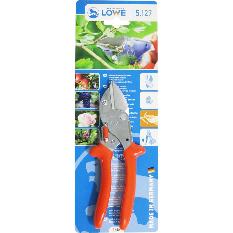 LOWE ライオン 剪定鋏 小型アンビル式 先尖刃 5127