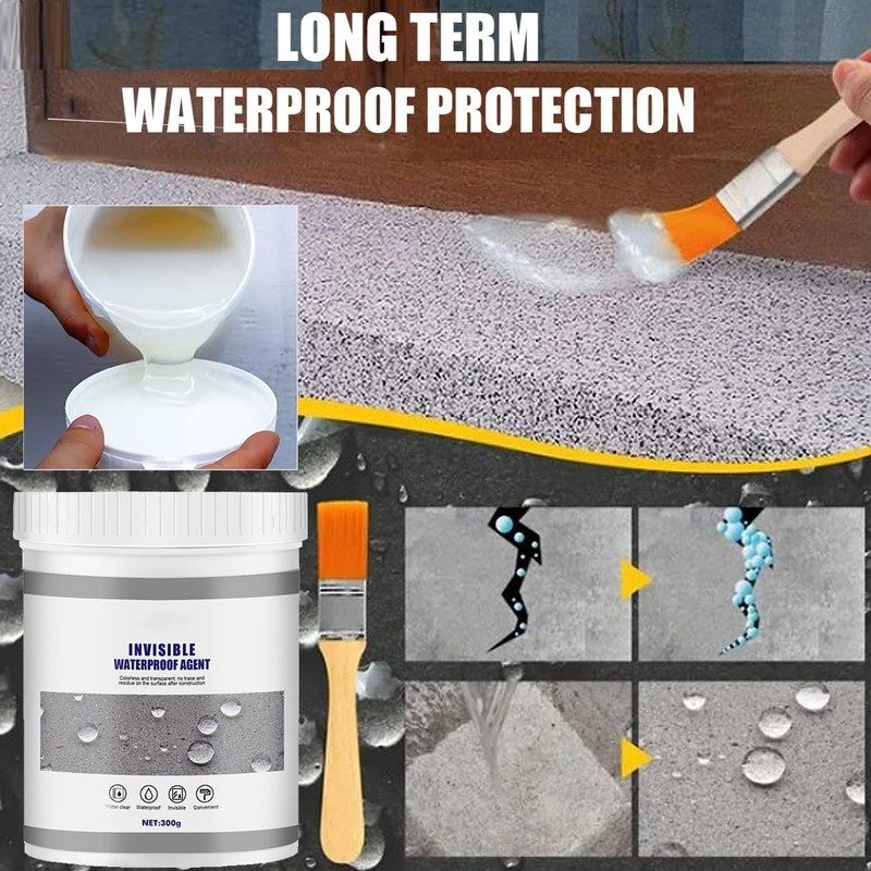 Invisible Waterproof Sealant Agent, Clear Water-Based Bonding & Insulating Coating,