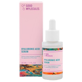 Good Molecules Suero de Ácido Hialurónico - Suero Ultra Hidratante No Graso con 1% de Ácido Hialurónico, Hidratante Facial para Piel más Tersa, Cuidado de la Piel para el Rostro