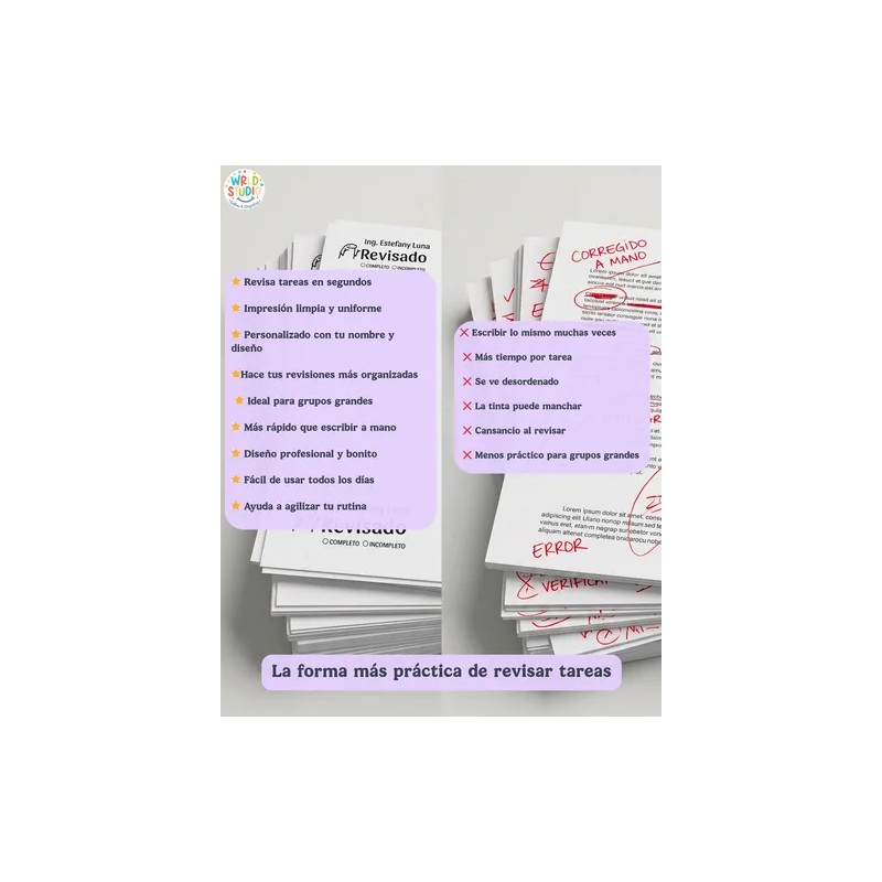 Sellos Para Maestros Autoentintable Personalizado Educativos