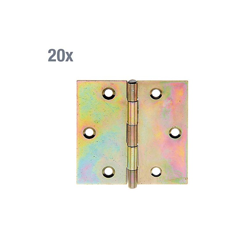 Hinge Rectangular 64 x 64 mm / 20 STK. Oberflaeche:
