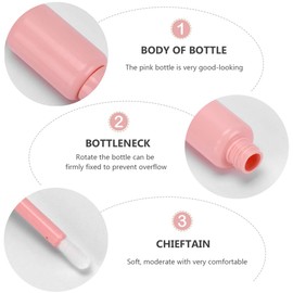 Ipetboom 12PCS DIY Lipstick Gloss Tubes Reusable Lip Gloss Container Lightweight Bottles Pink for Travel
