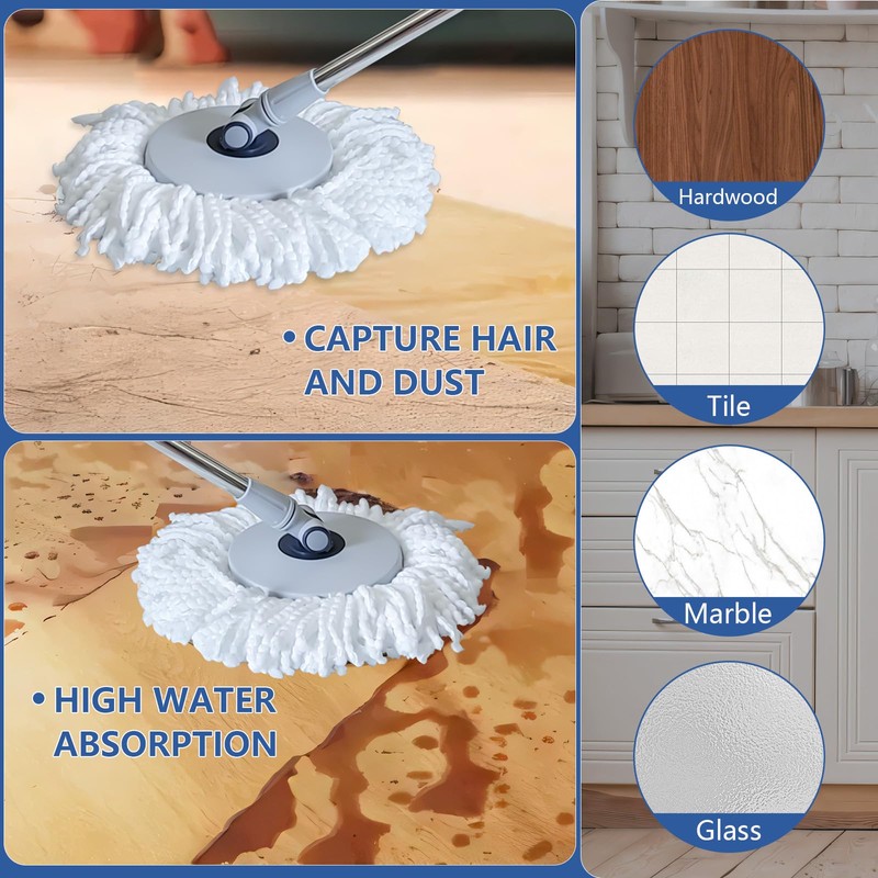 Tikaa Atok Spin Mop and Bucket with Wringer Set, Bucket