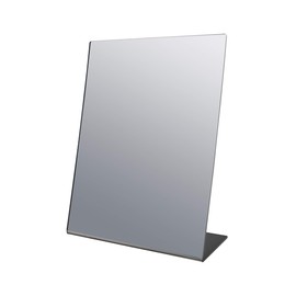 Marketing Holders Freestanding Acrylic Mirror 9" x 12" Slant Back Reflective Portable Lucite Stand for Retail Jewelry Piercing Counters Makeup Vanities and Hair Salons