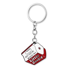 Ouligay Funny Keychain for Women,Cool Gifts for Women Men,Key Chain Accessories,Cute Keychains for Car Keys,Funny Gift for Friends Teachers Classmates Bag Accessories(Little Cooler)