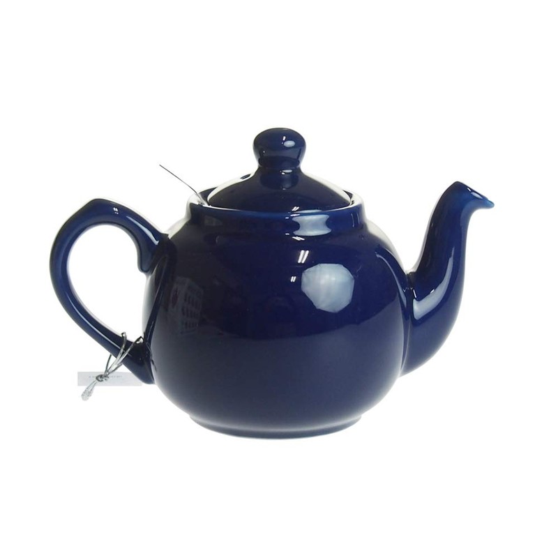 LONDON POTTERY Farmhouse Teapot for 2 Cups, Cobalt Blue
