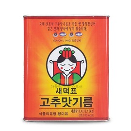 J1104 15L red pepper flavored oil, 2 pieces, 3.4L / J1104새댁표 고추맛기름15L, 2개, 3.4L