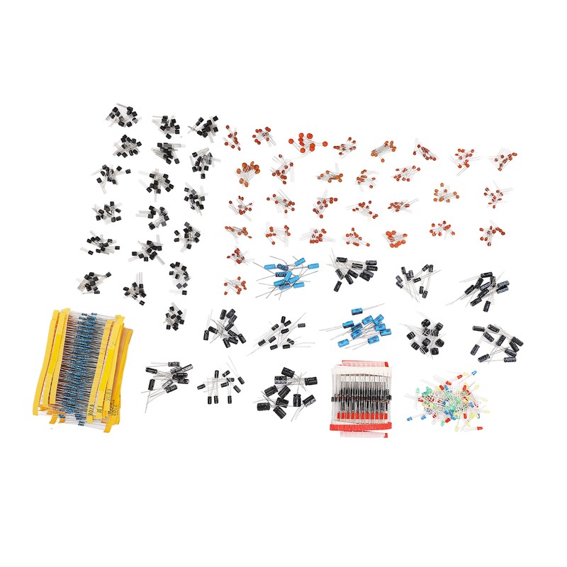 1400 Pcs Set Electronic Components Metal Film Resistor Ceramic Electrolytic