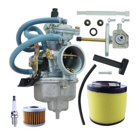 Recon 250 Carburetor Compatible with Honda TRX250 TRX250TM TRX250TE A/AC 2x4 ATV Carb with Fuel Tank Petcock Valve & Air Filter