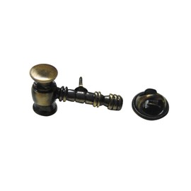 Kiola Designs Brass Toned Gavel Lapel Pin