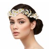 COLLBATH 1 Set Daisy Flower Crown Wristband: Floral Hair Accessories