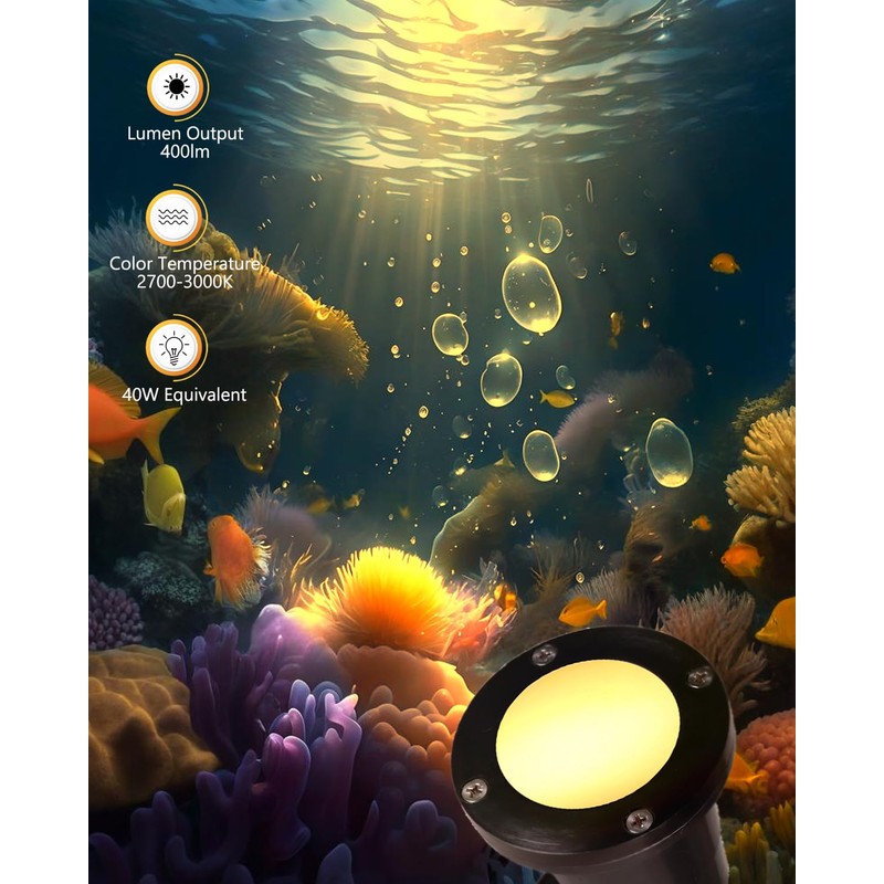 Cheopha Pond Lights for Outdoor Ponds Fountain Lights LED Underwater