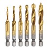 sourcing map 6pcs Combination Drill Tap Bit Set 1/8-40 BSW