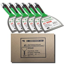 USG Sheetrock MATRIX 6" Stainless Steel Joint Knife - 6-Pack Contractor Box