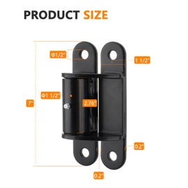SPARKWHIZ Gate Hinge Heavy Duty, 7" Bolt onto or Weld on Gate Hinge Up to 1100 Pounds, 4 Pack