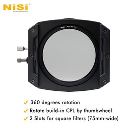 NiSi M75 Filter Holder Kit 75 mm System - Includes NiSi Pro-CPL Polarising Filter - 67 mm Filter Thread