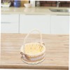 Ciieeo 2pcs Mini Imitation Rattan Storage Basket Handwoven Decorative Baskets