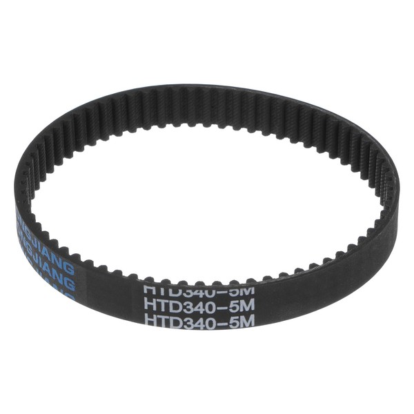 sourcing map HTD5M-340 Rubber Toothed Belt 68 Teeth Closed Loop