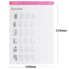 12 Sheets Blank Nail Art Training Cards,Manicure Training Cards for