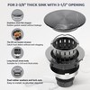 BOTEMY Stainless Steel Black Sink Drain Strainer 3-1/2'' Kitchen Sink