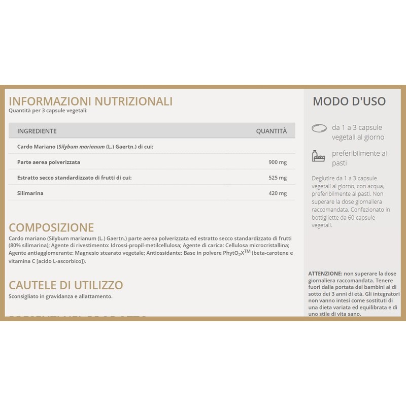 Solgar FITOMARIANO, 60 capsule vegetali – Cardo mariano (80% silimarina)