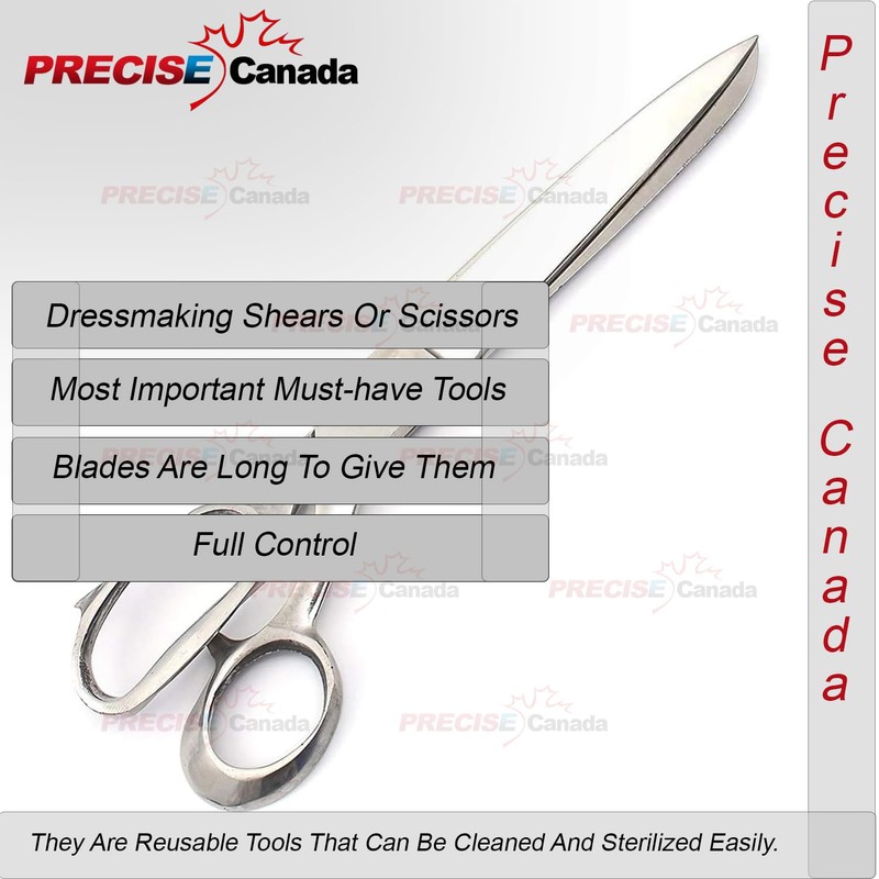 PRECISE CANADA: Taylor Scissors 14" Fabric Cutting Stainless Steel (Silver)