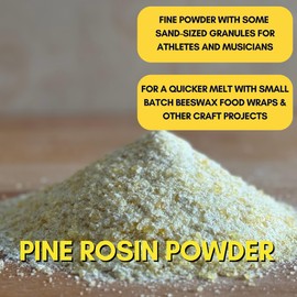 Natural Pine Gum Rosin Powder - Enhance Hand Grip for Musicians, Athletes, Dancers, Pole-Dancers (1 LB) - Superior Grip and Performance - Produced in Honduras; Packaged in USA