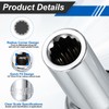 sourcing map 2pcs 12 Points Metric Deep Socket 1/2" Drive