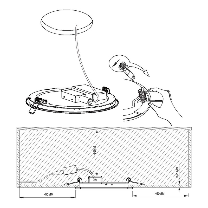 Eglo Recessed Light, Matte Nickel