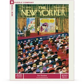 New York Puzzle Company - New Yorker Art Auction - 1000 Piece Jigsaw Puzzle for Adults by Anatol Kovarsky