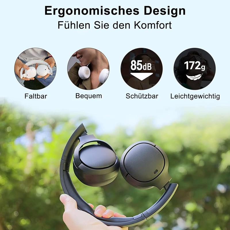 Edifier WH500 Wireless Bluetooth Headphones, Black