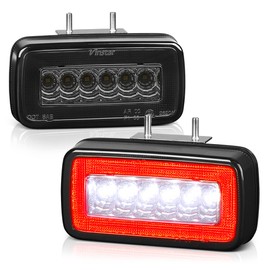 VIPMOTOZ Euro LED Rear Fog+Reverse Lamps Compatible With 1990-2018 W463 G Class G550 G500 Smoked Tinted Lens Left Driver Right Passenger Side Pair Set