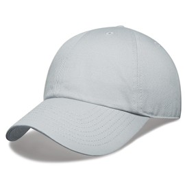 GADIEMKENSD Blank Baseball Cap Washed Cotton Hat for Men Women Unconstructed Soft Basic Hat Unisex Custom Items Plain Caps Dad Hats for Outdoor Sports Golf Running Hiking Gray