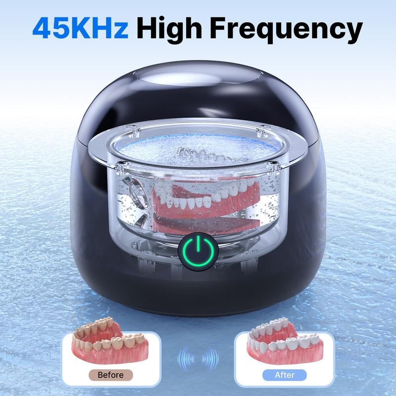 Ultrasonic Retainer Cleaner with UV Light - 2 Modes, 200ml,