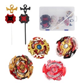 Gytobytle Spriggan 4-in-1 Bey Battle Spinner with Box Metal Fusion Burst Battle Blade Spinning Top Set, Handle with Sound and Light, 2 Launcher Children's Toy