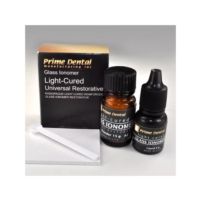 Prime Dental Glass Ionomer Ligth Cured Universal Restorative A2 15gr