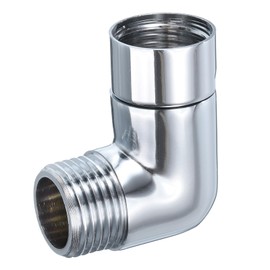 sourcing map Shower Shut Off Valve, G1/2 Brass Shower Flow Control Valve,90 Degree Elbow Adapter Connector, Water Flow Control Valve Regulator for Handheld Shower